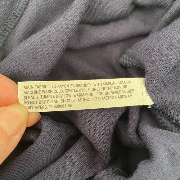 Soma Women’s Sleep Shirt, Navy Rib - Picture 7 of 7